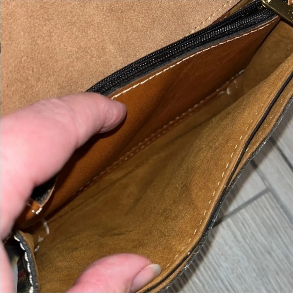 Patricia Nash Torri Spring Printed Leather Mini Crossbody Bag/Convertible Clutch - Picture 11 of 16